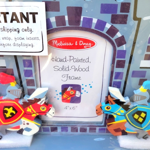 Melissa & Doug Hand Painted Solid Wood Frame Medieval Knights & Castle - Picture 3 of 3